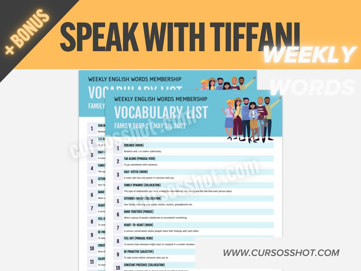 SPEAK ENGLISH WITH TIFFANI WEEKLY ENGLISH WORDS (4)