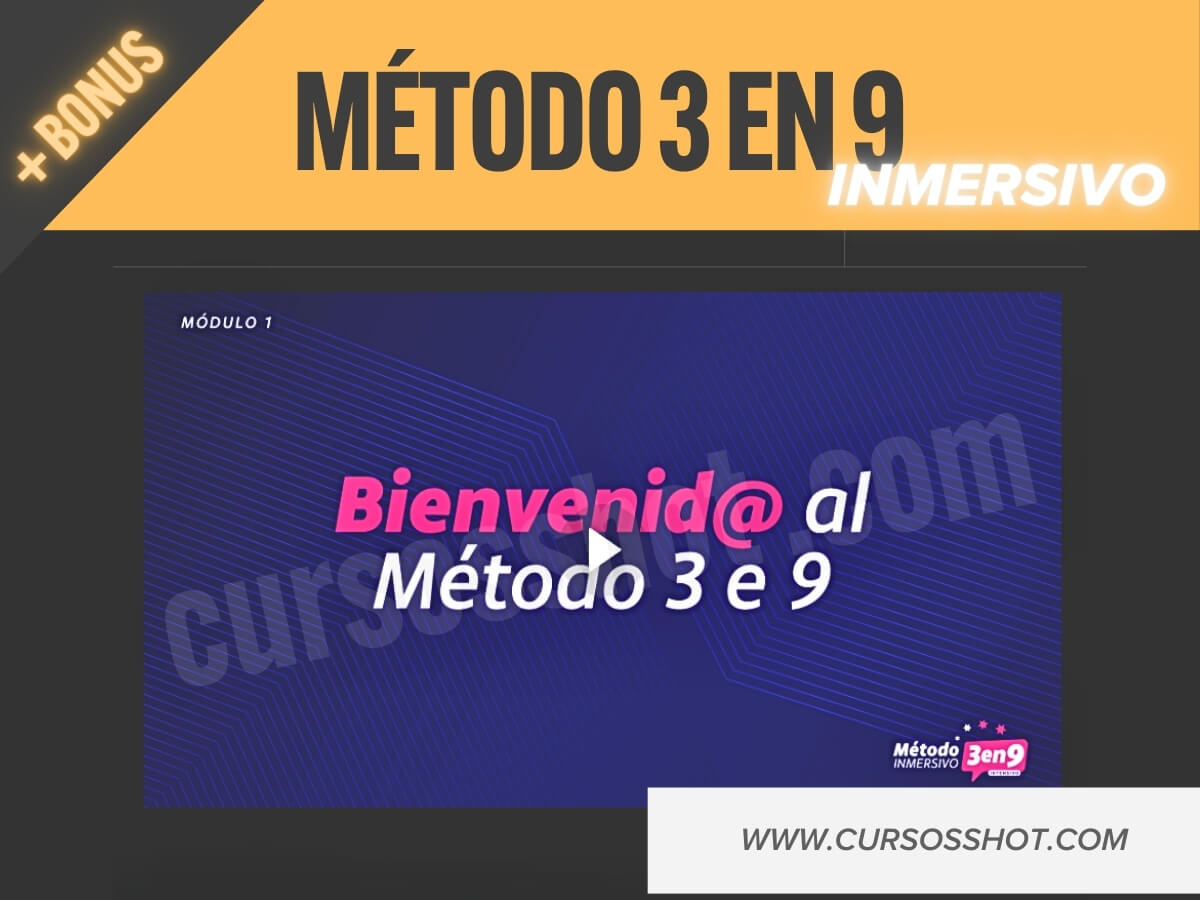 Metodo inmersivo 3 en 9 curso de ingles