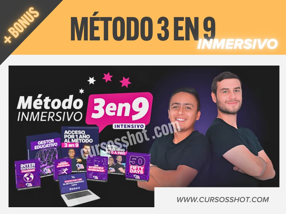 Metodo inmersivo 3 en 9 curso de ingles